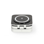 Nedis Draadloze Oplader | 3-in-1 | 2.5 / 5 / 15 W | LED-indicatie in gebruik | Inclusief kabel | USB-A / USB-C™ | 1.50 m