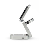 Nedis Draadloze Oplader | 3-in-1 | 2.5 / 5 / 15 W | LED-indicatie in gebruik | Inclusief kabel | USB-A / USB-C™ | 1.50 m