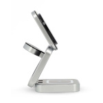 Nedis Draadloze Oplader | 3-in-1 | 2.5 / 5 / 15 W | LED-indicatie in gebruik | Inclusief kabel | USB-A / USB-C™ | 1.50 m