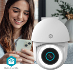 Nedis SmartLife Camera voor Buiten | Spotlight | 3MP Full HD 1296p | Pan tilt | IP65 | Cloud Opslag (optioneel) / microSD (niet inbegrepen) / Onvif | 5 V DC | Met bewegingssensor | Nachtzicht | Wit Nedis SmartLife Camera voor Buiten | Spotlight | 3MP Full HD 1296p | Pan tilt | IP65 | Cloud Opslag (optioneel) / microSD (niet inbegrepen) / Onvif | 5 V DC | Met bewegingssensor | Nachtzicht | Wit