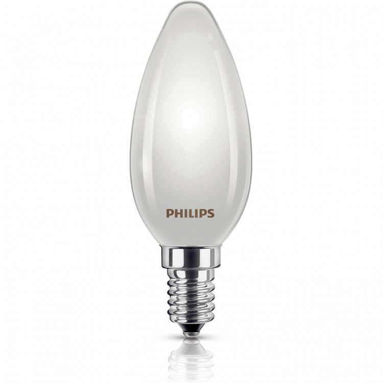 Philips LED E14 Kron B35 2,3W (40W) Frostad 485lm 2700K Energiklass A Philips LED E14 Kron B35 2,3W (40W) Frostad 485lm 2700K Energiklass A