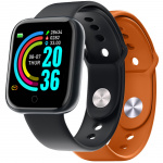 Celly Trainerbeat Smartwatch med två armband Svart + Orange Celly Trainerbeat Smartwatch med två armband Svart + Orange