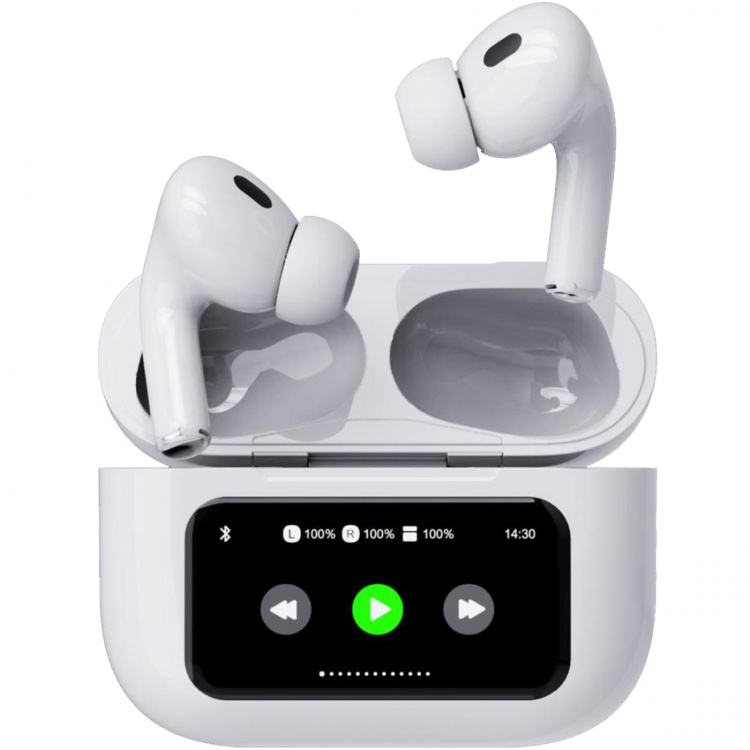 Celly SoundLED True Wireless Bluetooth-headset med LED-display ANC & ENC Vit Celly SoundLED True Wireless Bluetooth-headset med LED-display ANC & ENC Vit