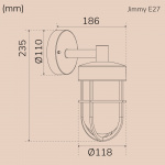 Llitt Jimmy Väggarmatur E27-sockel IP44 Vit Llitt Jimmy Väggarmatur E27-sockel IP44 Vit