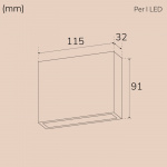 Llitt Per I Väggarmatur LED IP54 3000K 4W 210lm Corten