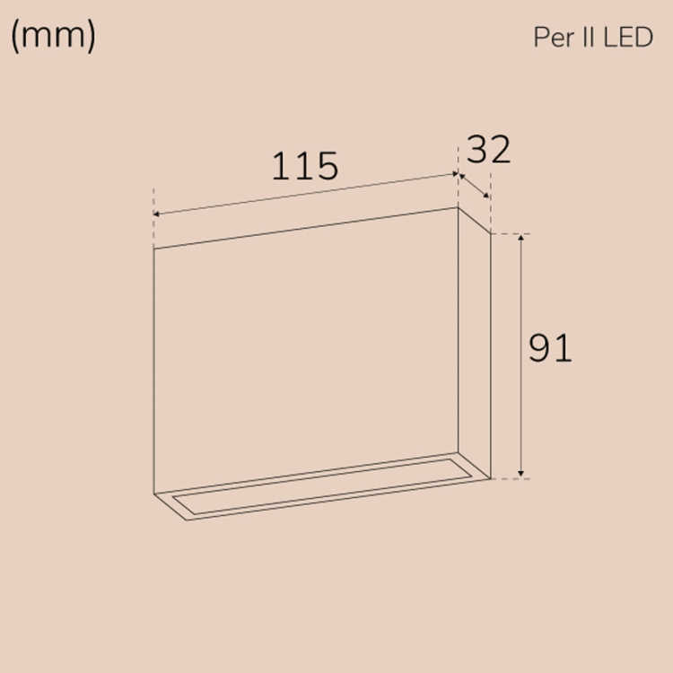 Llitt Per II Väggarmatur LED IP54 3000K 6W 430lm Antracit