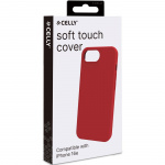 Celly Cromo Soft rubber case iPhone SE 4 Röd