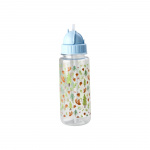 RICE Plastic Kids Drinkfles met Happy Forest print - Blauw - 500 ml