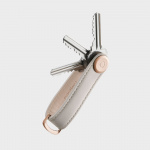 Orbitkey Leren sleutelhanger - Steen/Grijs