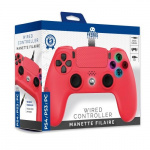 Trade Invaders Bedrade controller voor PS4 met 3M kabel - Rood Trade Invaders Bedrade controller voor PS4 met 3M kabel - Rood