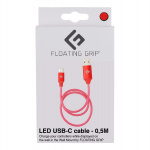 FLOATING GRIP 0,5M LED USB-C-kabel (Rood)