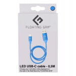 FLOATING GRIP 0,5M LED USB-C-kabel (Blauw) FLOATING GRIP 0,5M LED USB-C-kabel (Blauw)
