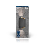 Nordlux Nico Square 22 Wandlamp Zwart