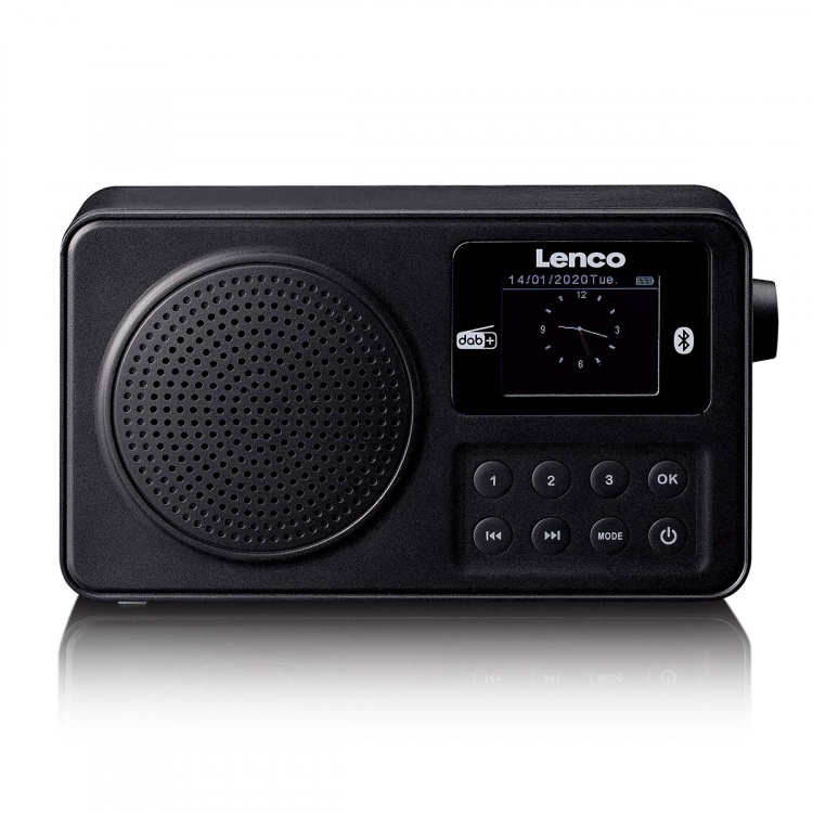 Lenco Draagbare DAB+/FM-radio met Bluetooth® Zwart