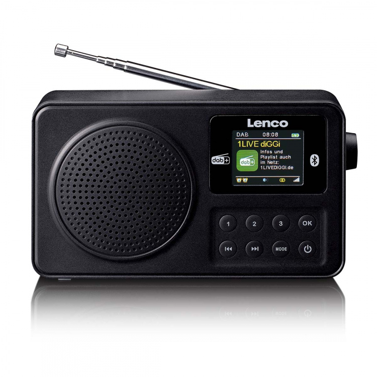 Lenco Draagbare DAB+/FM-radio met Bluetooth® Zwart
