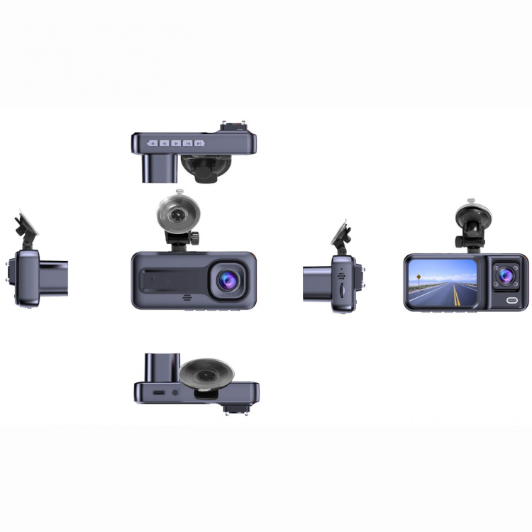 Denver Bilkamera med dubbla linser (framåt och bakåt)