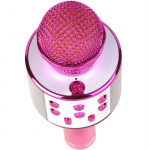 Denver Bluetooth Karaoke Microphone with built-in speaker. Pink in colour