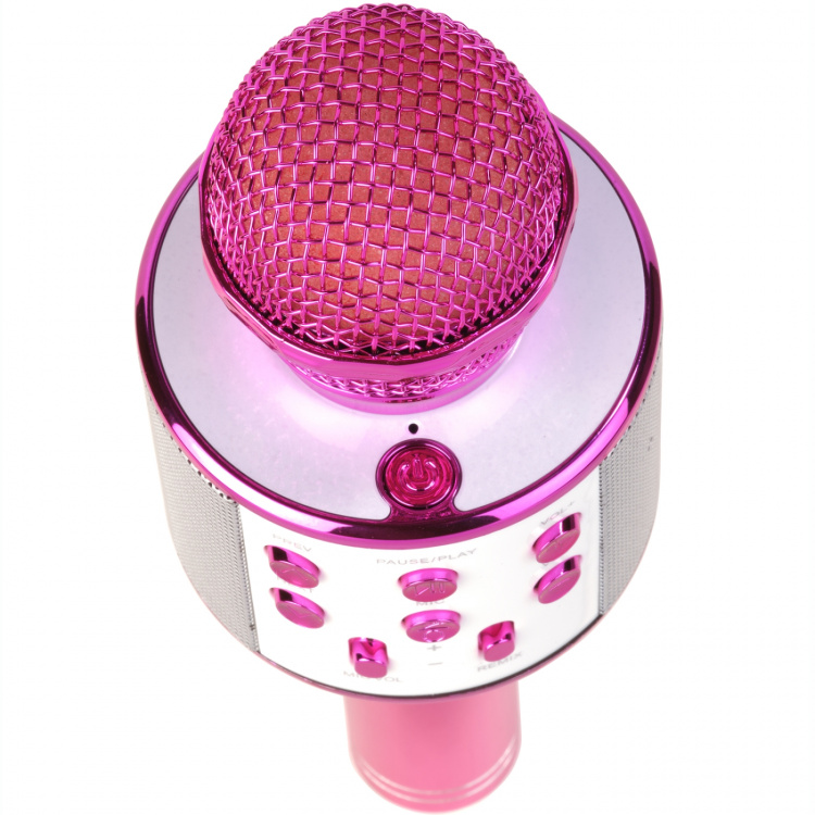 Denver Bluetooth Karaoke Microphone with built-in speaker. Pink in colour