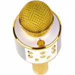 Denver Bluetooth Karaoke Microphone with built-in speaker. Gold colour
