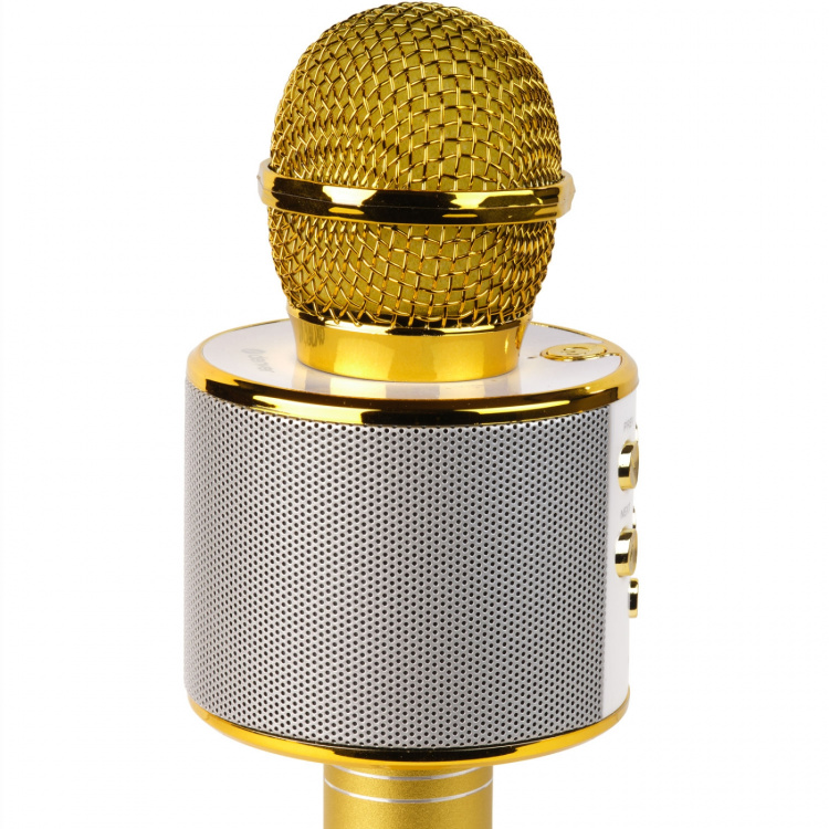 Denver Bluetooth Karaoke Microphone with built-in speaker. Gold colour