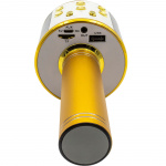 Denver Bluetooth Karaoke Microphone with built-in speaker. Gold colour