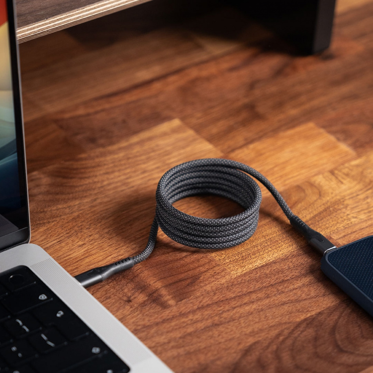 STATIK Magnetisk Kabel Magstack Pro USB-C Till USB-C Svart 1m