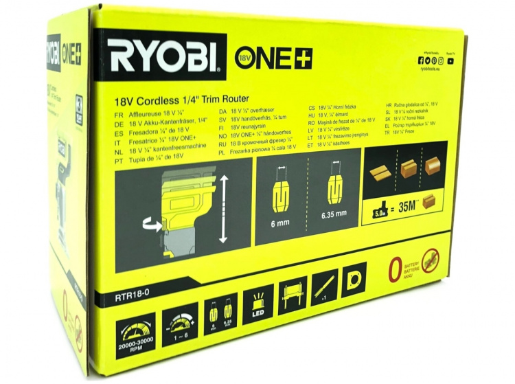 HAND MILL RYOBI RTR18-0 ONE+ 18V WITHOUT BATTERY