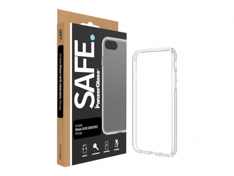 PanzerGlass Safe Shell Apple iPhone 7, 8, SE (2. generation), SE (3rd generation), Transparent PanzerGlass Safe Shell Apple iPhone 7, 8, SE (2. generation), SE (3rd generation), Transparent