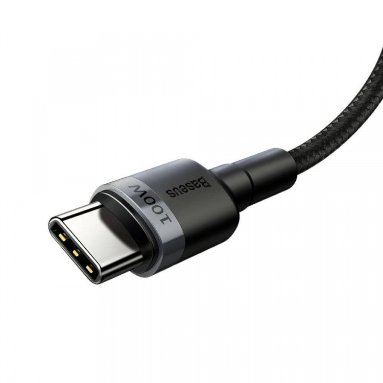 Baseus Cafule USB-C naar USB-C kabel 100W 2m grijs/zwart