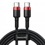 Baseus Cafule USB-C naar USB-C kabel 100W 2m rood/zwart