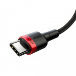 Baseus Cafule USB-C naar USB-C kabel 100W 2m rood/zwart