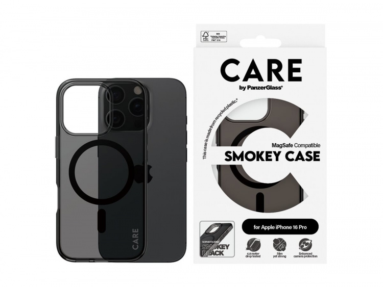 PanzerGlass CARE by PanzerGlass Urban Combat Protective Case Smoked Apple iPhone 16 Pro PanzerGlass CARE by PanzerGlass Urban Combat Protective Case Smoked Apple iPhone 16 Pro
