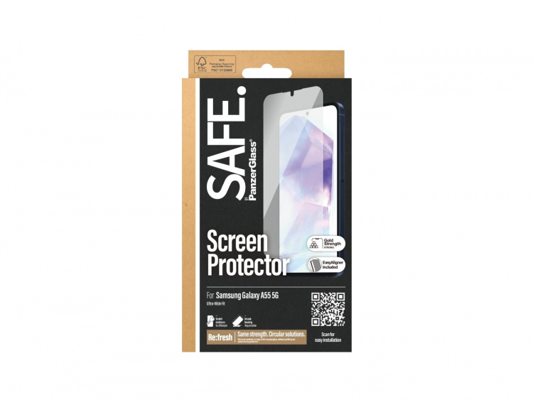 PanzerGlass SAFE. by PanzerGlass Screen Protector Samsung Galaxy A54 5G, Transparent