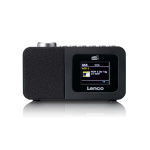 Lenco DAB+/FM Radio wekker met kleurendisplay, sleeptimer en dubbele alarmfunctie Zwart
