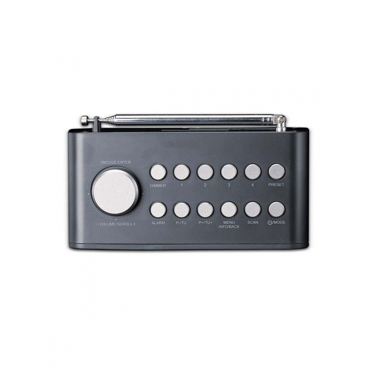 Lenco DAB+/FM Radio wekker met kleurendisplay, sleeptimer en dubbele alarmfunctie Zwart