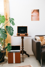 Lenco Koffer platenspeler met 2 ingebouwde speakers Bruin