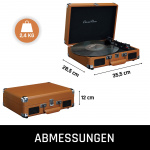 Lenco Koffer platenspeler met 2 ingebouwde speakers Bruin
