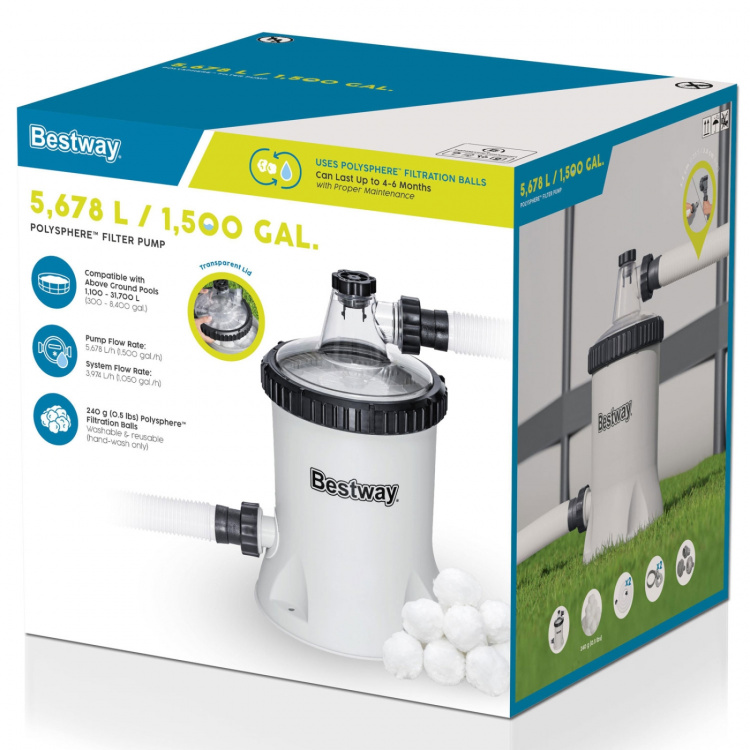 Bestway Polysphere Filterpump 5678L Bestway Polysphere Filterpump 5678L