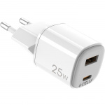 Celly USB-laddare GaN 1 x USB-A + 1 x USB-C PD 25W Celly USB-laddare GaN 1 x USB-A + 1 x USB-C PD 25W