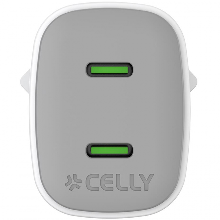 Celly USB-laddare GaN 2 x USB-C PD 45W Celly USB-laddare GaN 2 x USB-C PD 45W