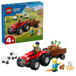 LEGO LEGO Stad - Rode Boerderij trekker met aanhanger & schapen (60461)