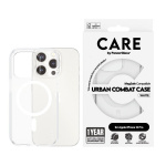 CARE by PanzerGlass - Transparant hoesje met witte MagSafe voor iPhone 15 Pro