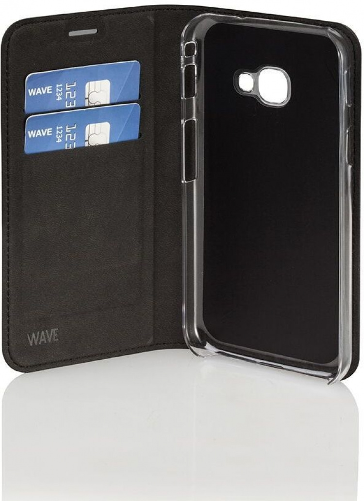 Wave BookCase beschermhoesje, Samsung Galaxy Xcover 4 / 4S, zwart Wave BookCase beschermhoesje, Samsung Galaxy Xcover 4 / 4S, zwart