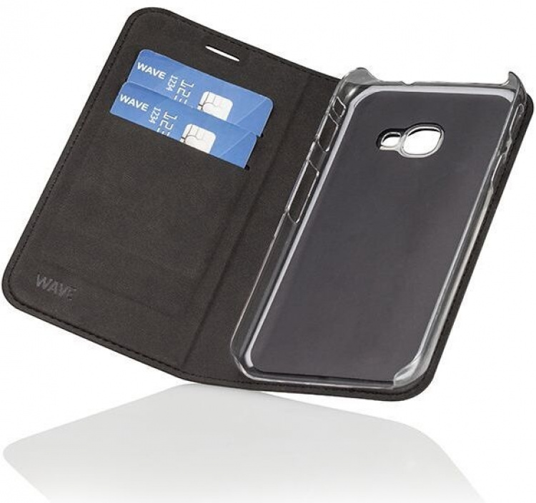 Wave BookCase beschermhoesje, Samsung Galaxy Xcover 4 / 4S, zwart Wave BookCase beschermhoesje, Samsung Galaxy Xcover 4 / 4S, zwart