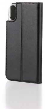 Wave BookCase beschermhoes, iPhone X / Xs, zwart