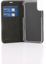 Wave BookCase beschermhoes, iPhone X / Xs, zwart