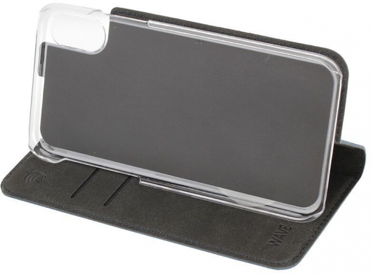 Wave BookCase beschermhoes, iPhone X / Xs, donkerblauw