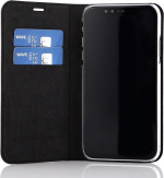 Wave BookCase beschermhoes, iPhone XR, zwart
