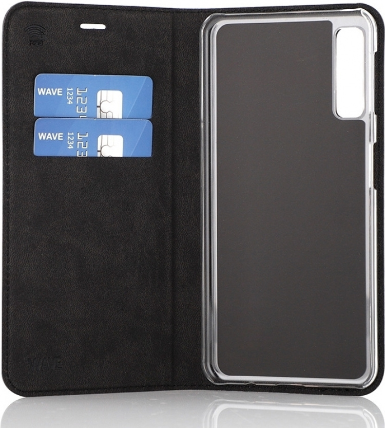 Wave BookCase beschermhoesje, Samsung Galaxy A7 (2018), zwart