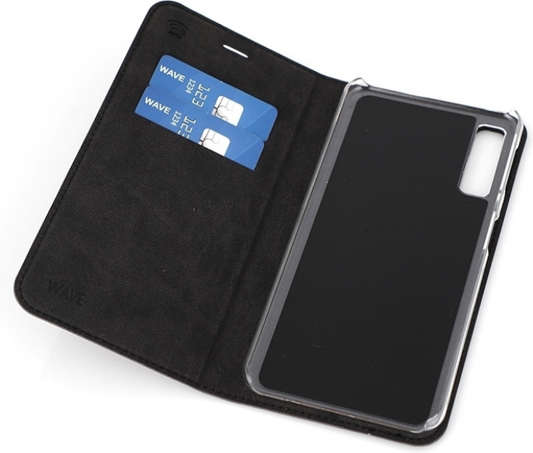 Wave BookCase beschermhoesje, Samsung Galaxy A7 (2018), zwart